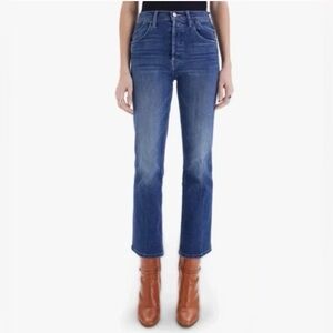 MOTHER The Stash Tripper Ankle Jeans Getalongs Wash High Rise Crop Flare Size 29